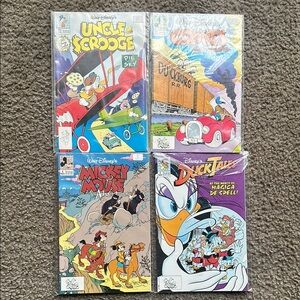 Disney Comic Book Set with Blue and Red Covers